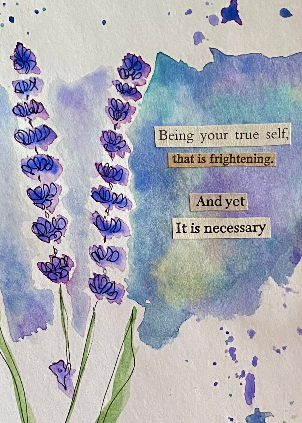 Your true self - Watercolor Floral Postcard - 4