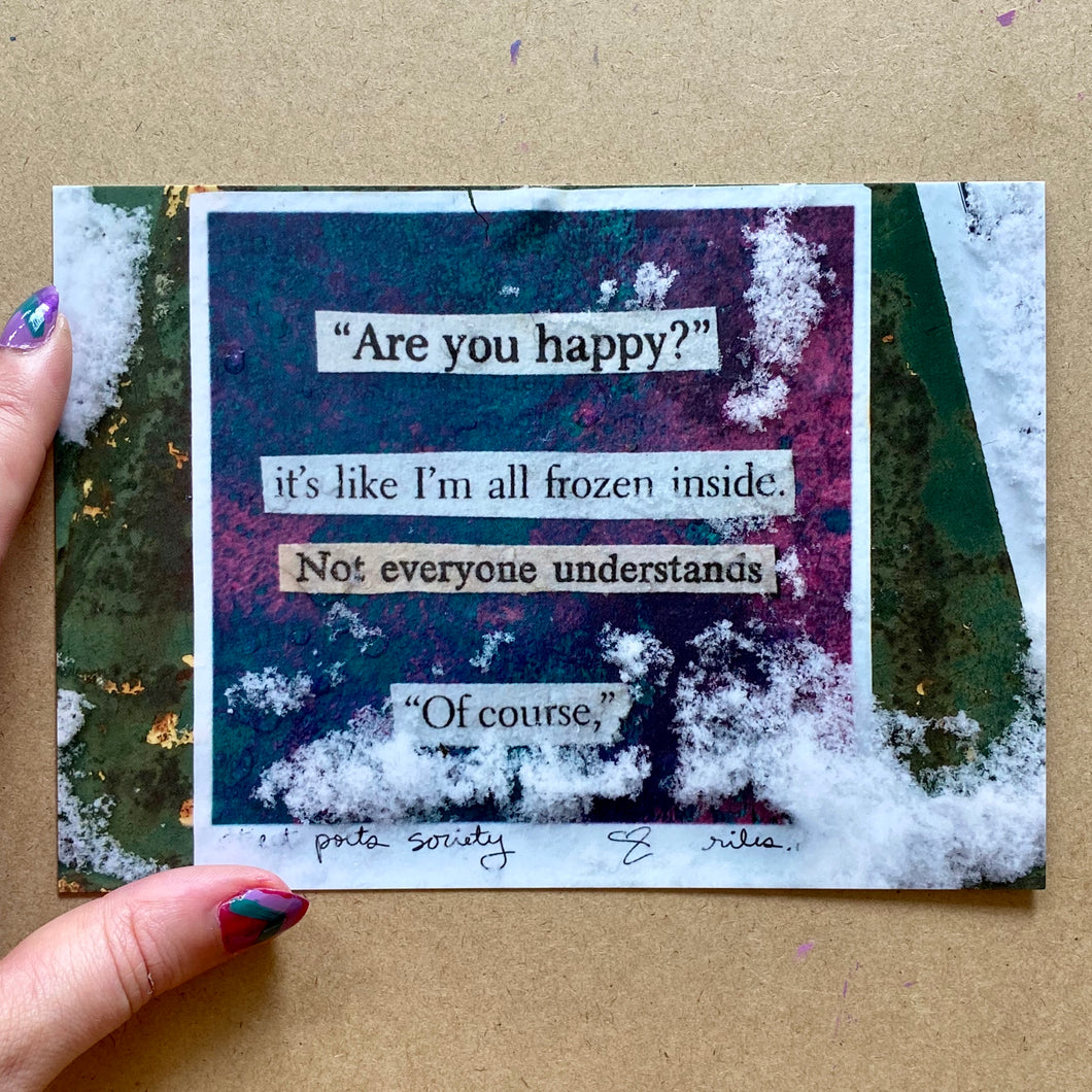 are you happy? - postcard art print - 5